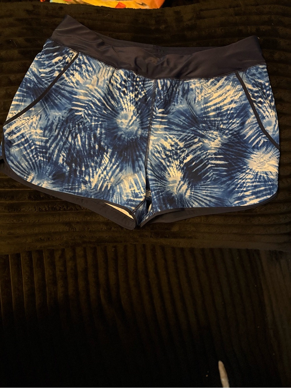 Lands' End Blue Tie-Dye Athletic Shorts size 10